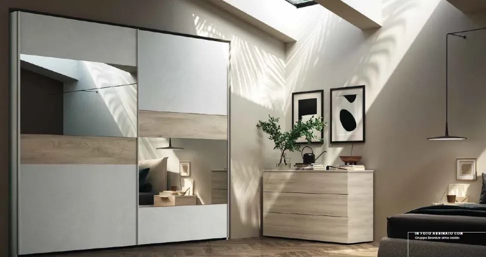 Armadio con ante scorrevoli moderno Gdo ars04 Artigianale a prezzo ribassato