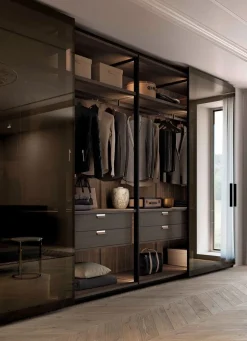 Armadio con ante scorrevoli moderno Glass Olivieri a prezzo scontato