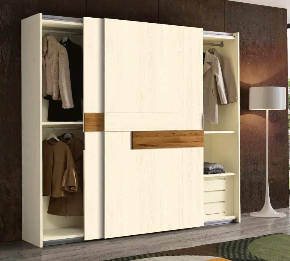 Armadio con ante scorrevoli moderno Rovere essence Collezione esclusiva a prezzo scontato