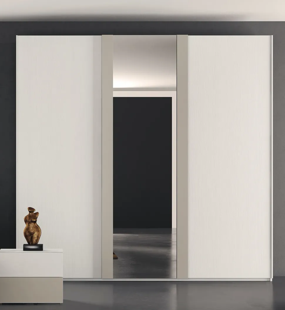 Armadio con ante scorrevoli moderno Lester mirror Collezione esclusiva a prezzo ribassato