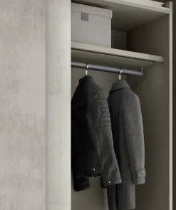 Armadio con ante scorrevoli Armadio scorrevole 4 ante maxi da 90 in ossido cemento grigio  a prezzo ribassato