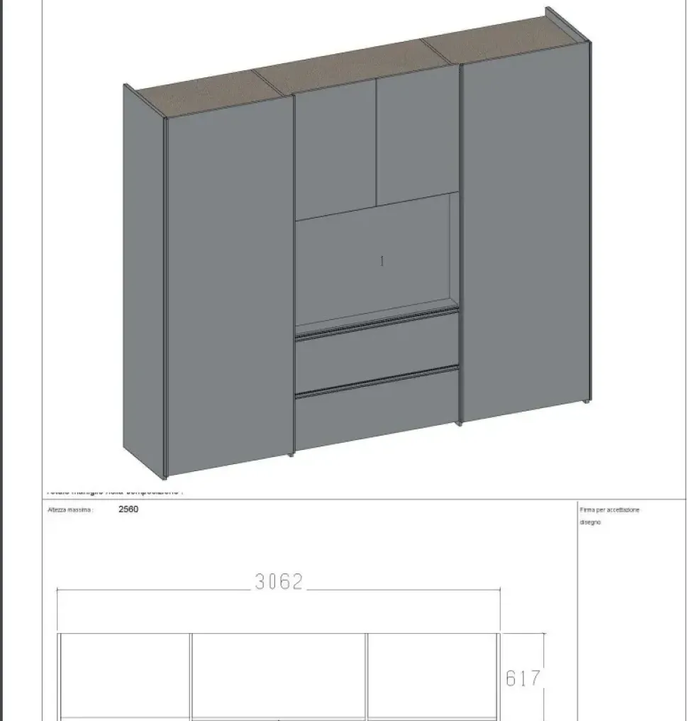 Armadio con ante scorrevoli modello Scorrevolo scontato del 50%