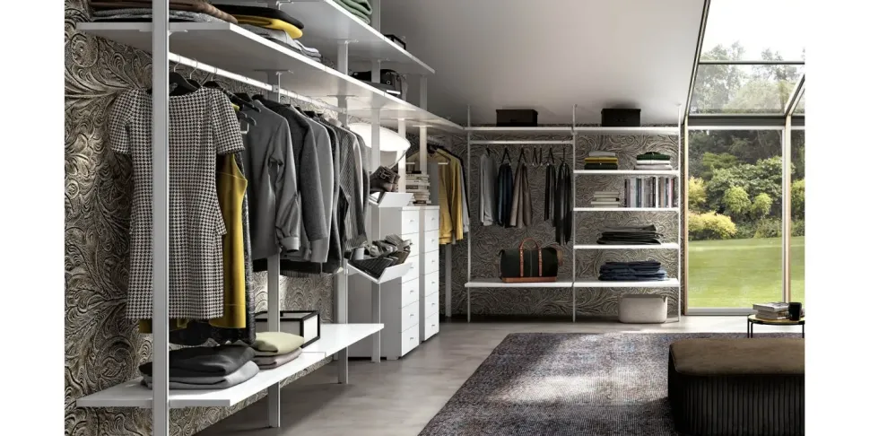 Armadio con cabina armadio modello System metal 10 scontato del 40%