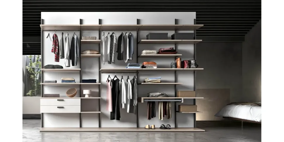 Armadio con cabina armadio a prezzo scontato modello System soul 4 di Collezione esclusiva