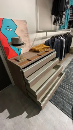 Armadio con cabina armadio moderno Panorama Sangiacomo a prezzo scontato