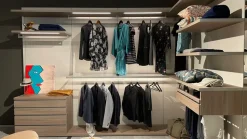 Armadio con cabina armadio moderno Panorama Sangiacomo a prezzo scontato