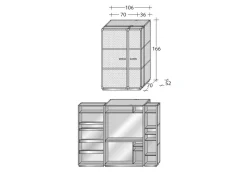ARMADIO Condotti baule di Flou in OFFERTA OUTLET
