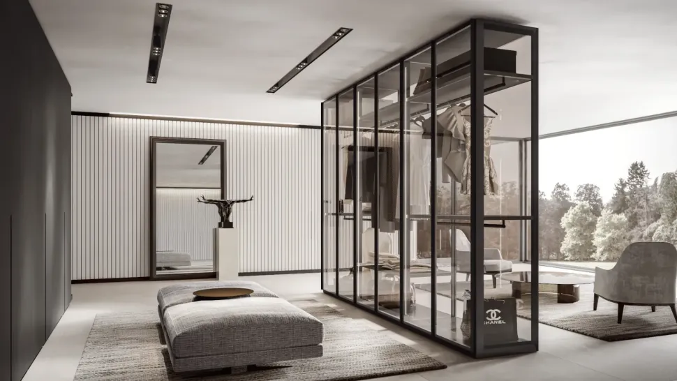 Armadio design Domino glass di Veneran a PREZZO OUTLET -30%