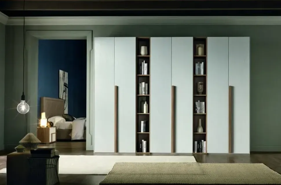 Armadio Gierre in laminato Abaco Notte, scontato. Ante battenti.