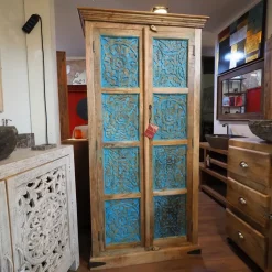 Armadio in legno Armadio etnico intarsi india a marchio Nuovi mondi collection scontato -37%