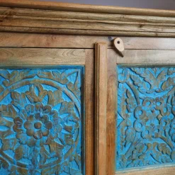 Armadio in legno Armadio etnico intarsi india a marchio Nuovi mondi collection scontato -37%