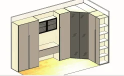 Armadio moderno Arm42 Artigianale PREZZI OUTLET