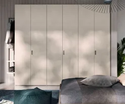 Armadio moderno Armadio a 6 ante con libreria laterale in promo-sconto del 40% di Orme a PREZZO OUTLET -37%