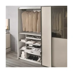 Armadio moderno Armadio mod.mood a 2 ante-scorrevoli-maxi con riquadri a specchio bronzato Gierre mobili con un ribasso imperdibile