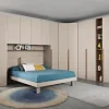 Armadio moderno con Sette ante modello Armadio angolare a ponte con letto matrimoniale di Gierre mobili