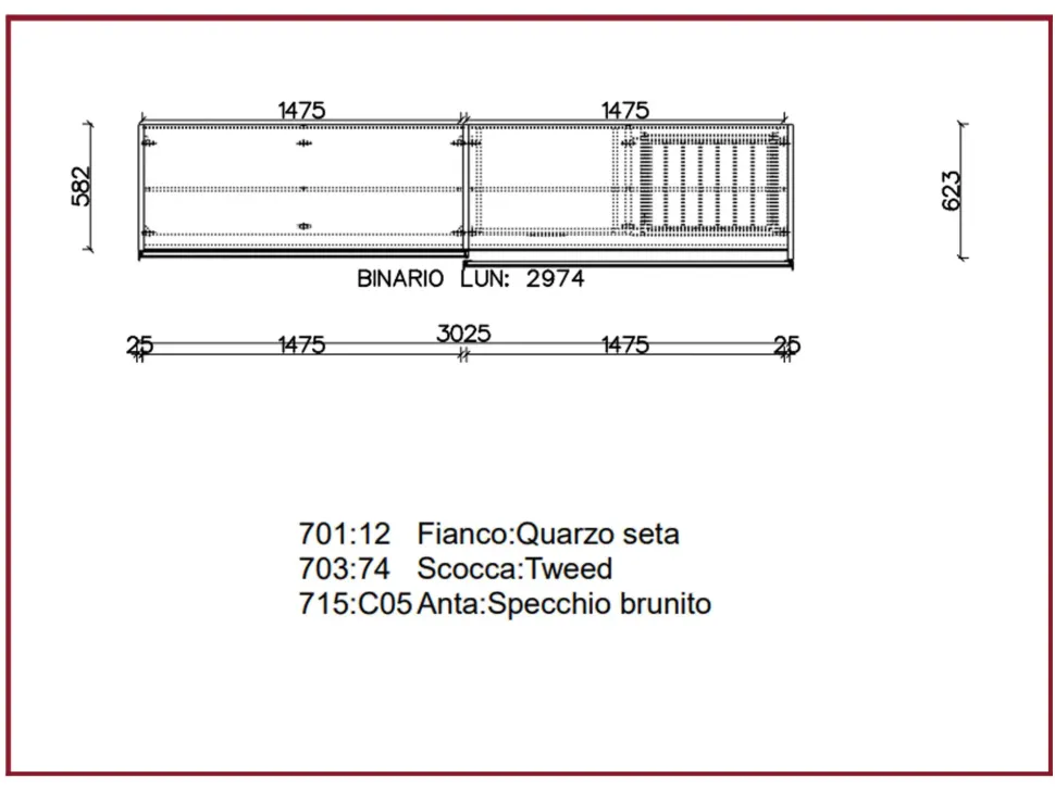 Armadio moderno Crystal di Novamobili a PREZZO OUTLET -35%