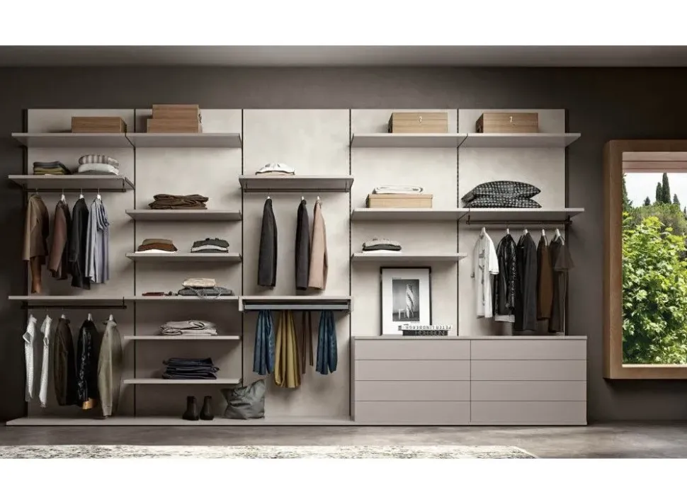 Armadio Z02 realizzato in laminato materico di Artigianale scontato -40%