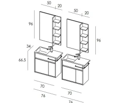 Arredamento bagno: mobile Mastella Duetto 12 in Offerta Outlet