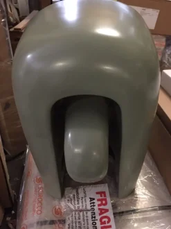 Arredamento bagno: mobile Artigianale Nic design ovvio wc sospeso 003479067 + sedile verde 005437067 salvia opaco nuovo e imballato con forte sconto