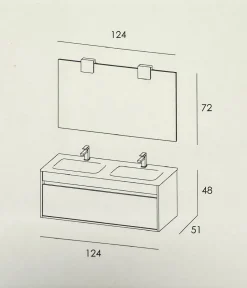 Arredamento bagno: mobile Mastella Duetto next 13 a prezzo Outlet