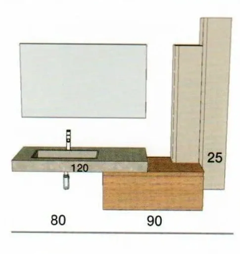 Arredamento bagno: mobile Baxar Composizione 109 bagno baxar a prezzi outlet