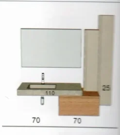 Arredamento bagno: mobile Baxar Composizione 109 bagno baxar a prezzi outlet