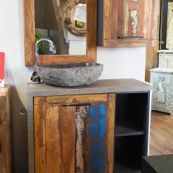 Arredamento bagno: mobile Nuovi mondi cucine Mobile bagno etno recicle vintage a prezzi outlet