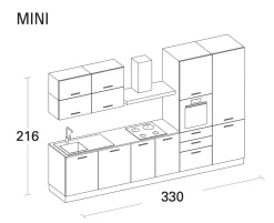 Arredatore interni: Cucina Arrex Lineare 330-03 scontata del 20%!