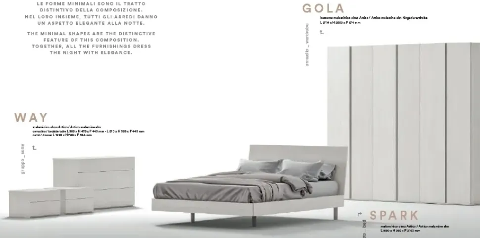 Camera completa Spark A.c.f in laminato a prezzo scontato