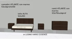 Camera da letto Alfa e atlante Pianca in legno a prezzo scontato
