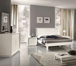 Camera da letto Artemide frassino bianco Euro design in legno a prezzo ribassato