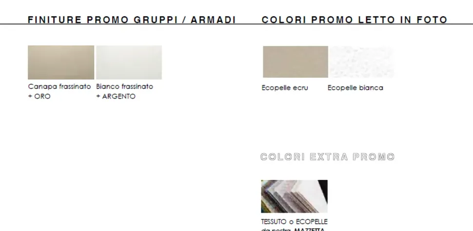 Camera da letto Artigianale Gdo 532 a prezzo ribassato in laminato