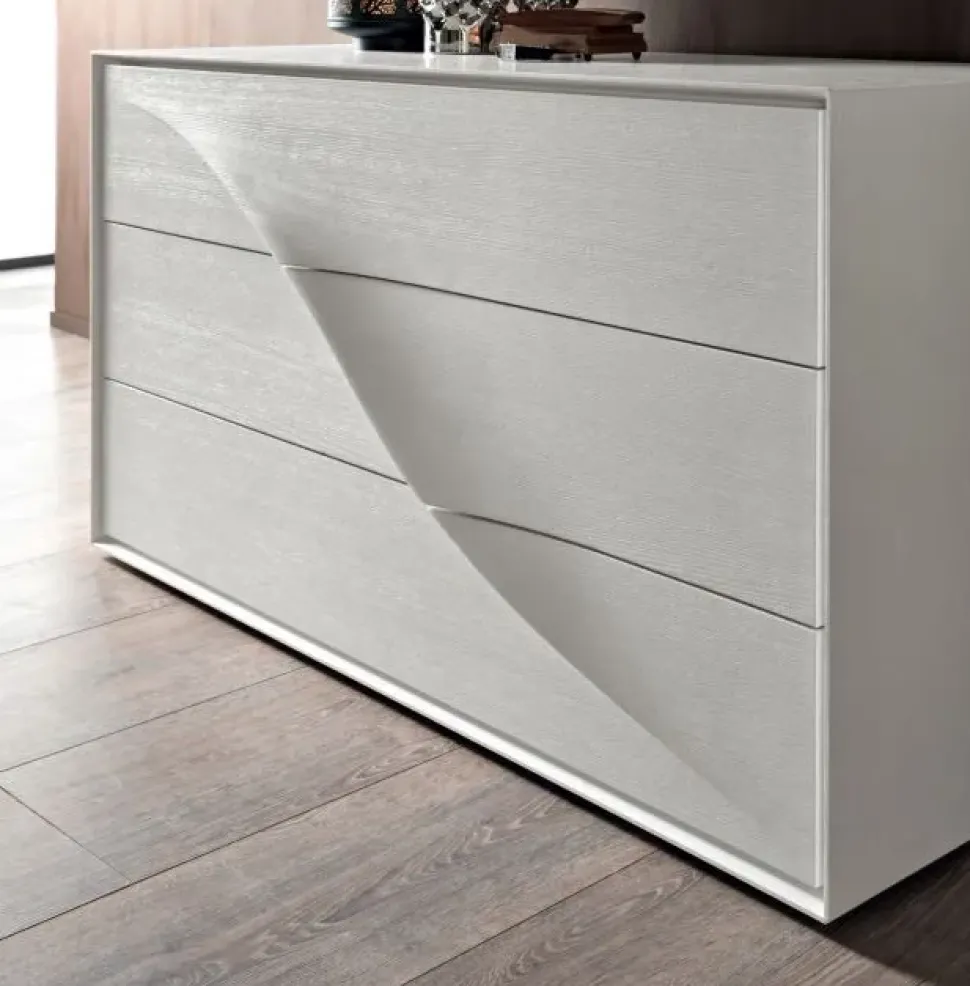 Camera da letto Bay con tv Md work in legno a prezzo scontato