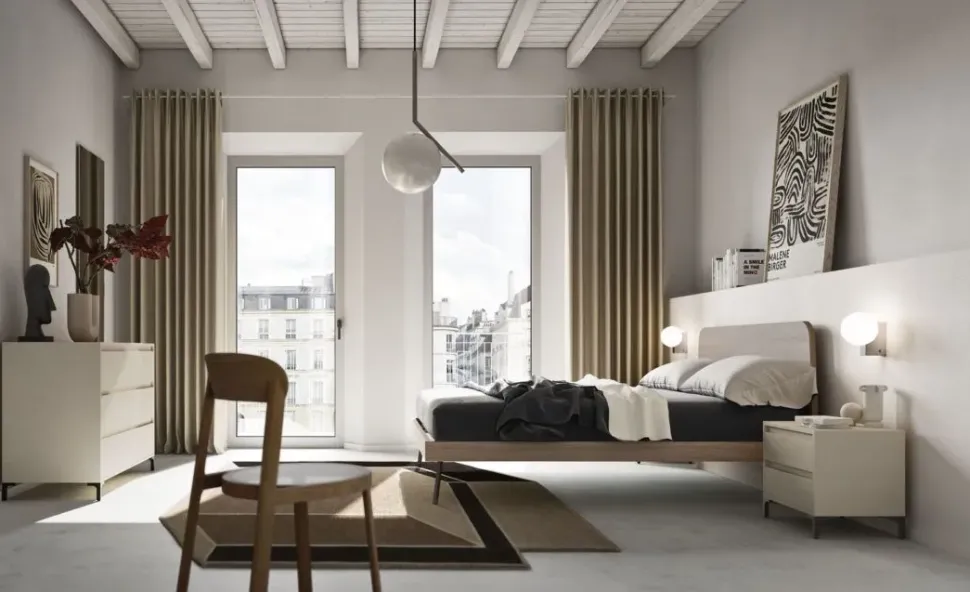 Camera da letto Camera completa arca Mottes selection in legno a prezzo scontato