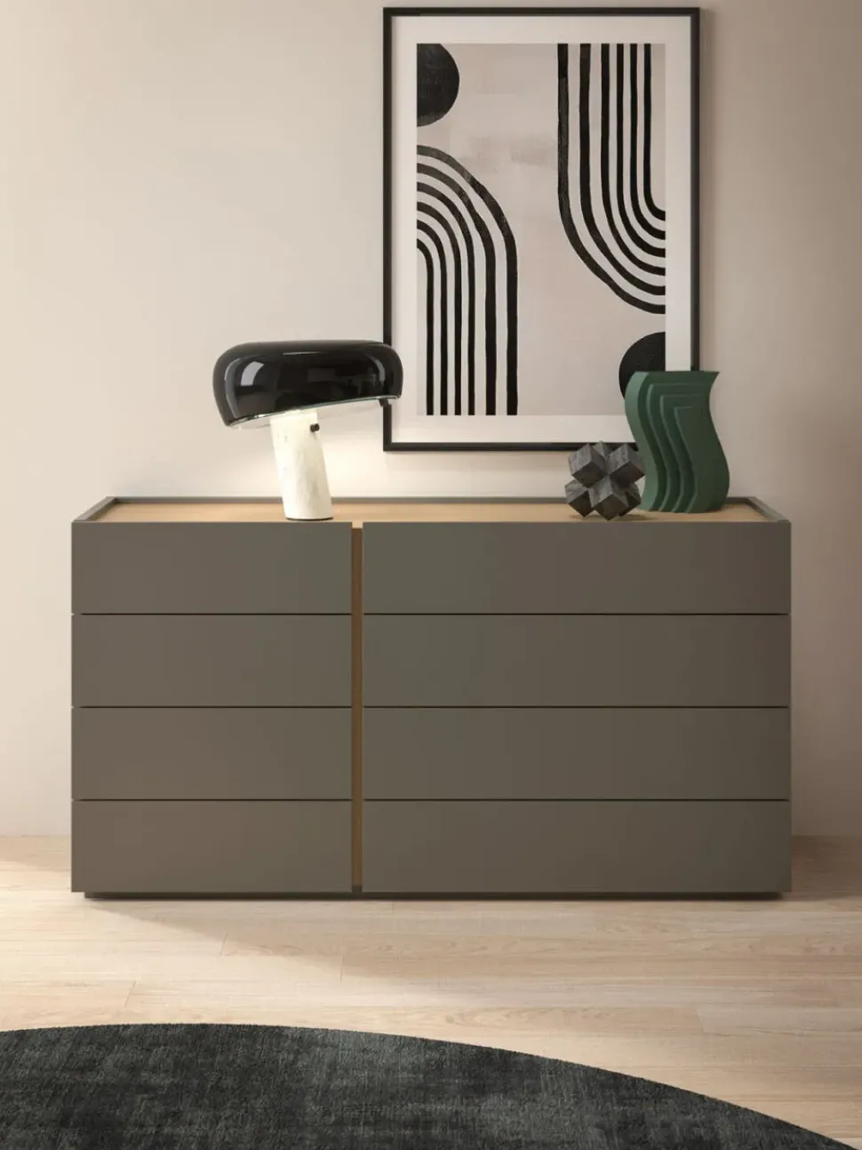 Camera da letto Camera composizione night 02 Orme in laminato in Offerta Outlet