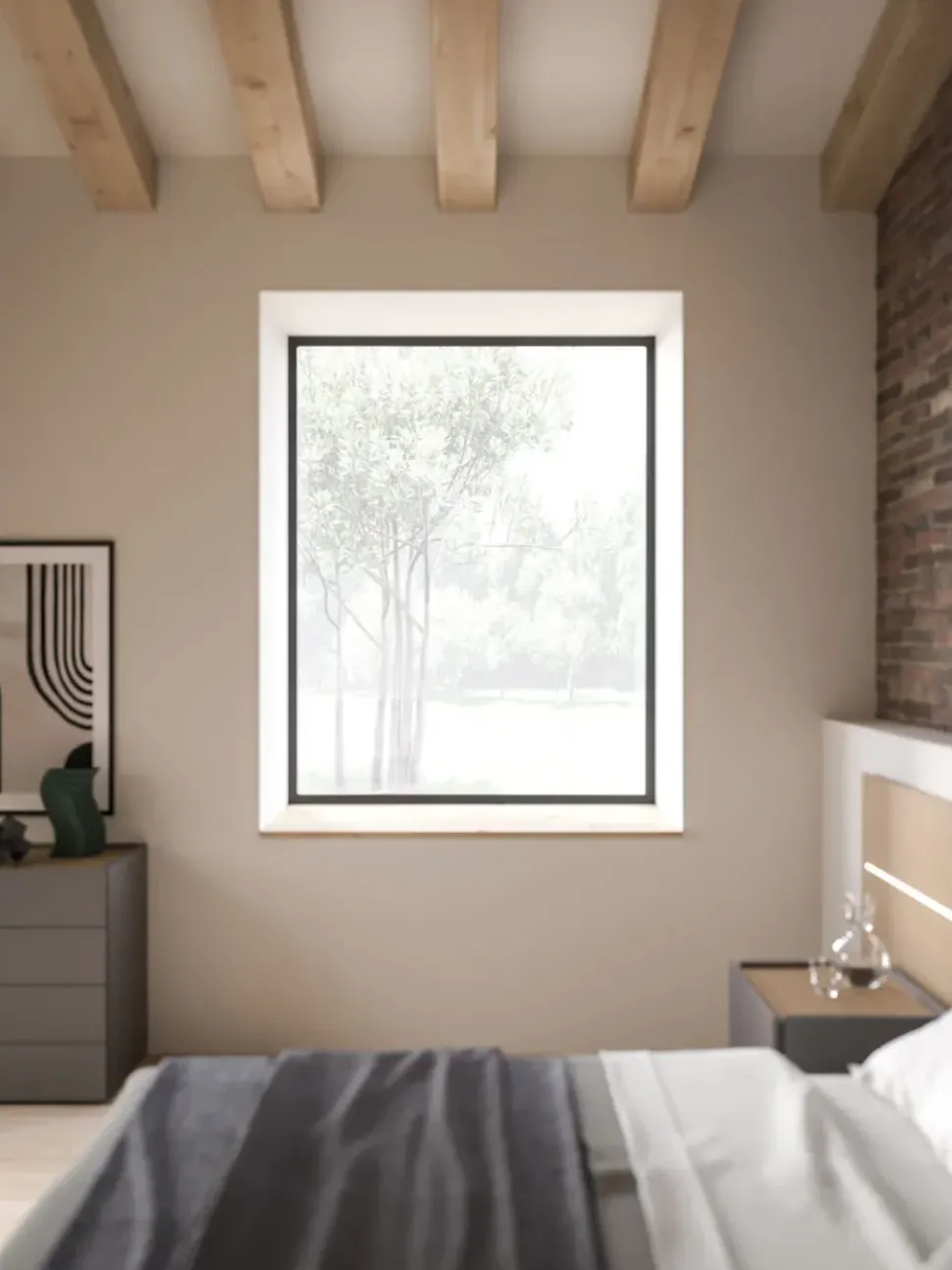 Camera da letto Camera composizione night 02 Orme in laminato in Offerta Outlet