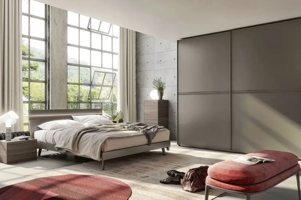 Camera da letto Camera da letto S75 in laccato opaco in Offerta Outlet