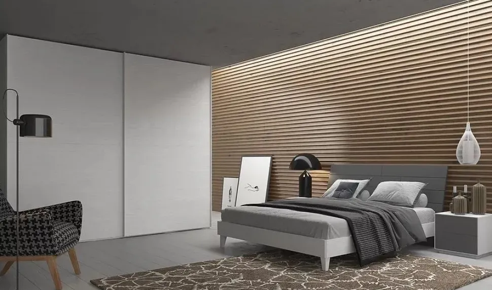 Camera da letto Camera matrimoniale frassino Md work a prezzo ribassato