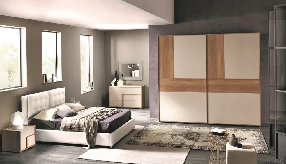 Camera da letto Camera matrimoniale completa del programma abaco in promo-sconto del 50% Gierre mobili a prezzo ribassato