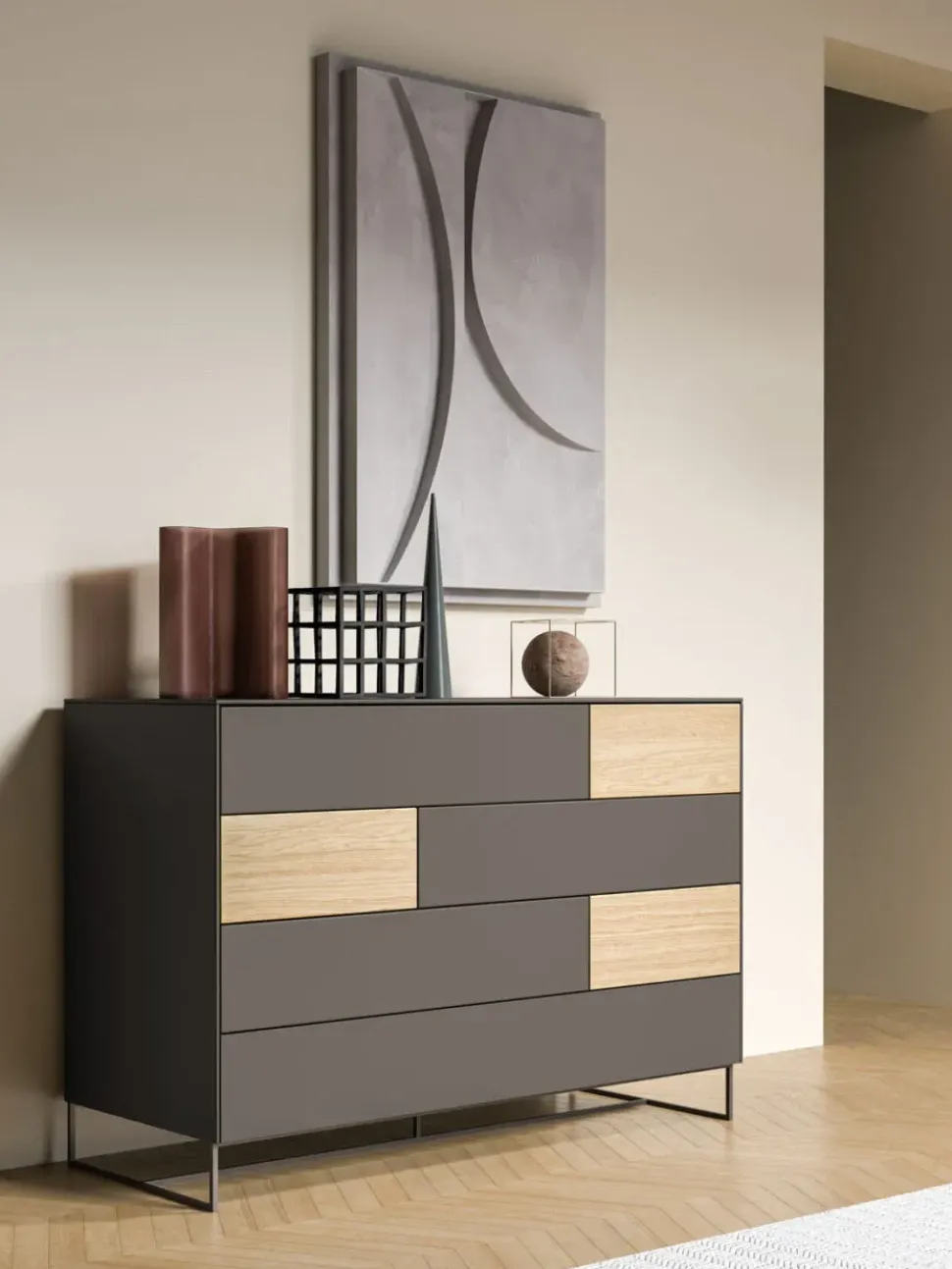 Camera da letto Camera matrimoniale orme night 12 Orme in laminato in Offerta Outlet