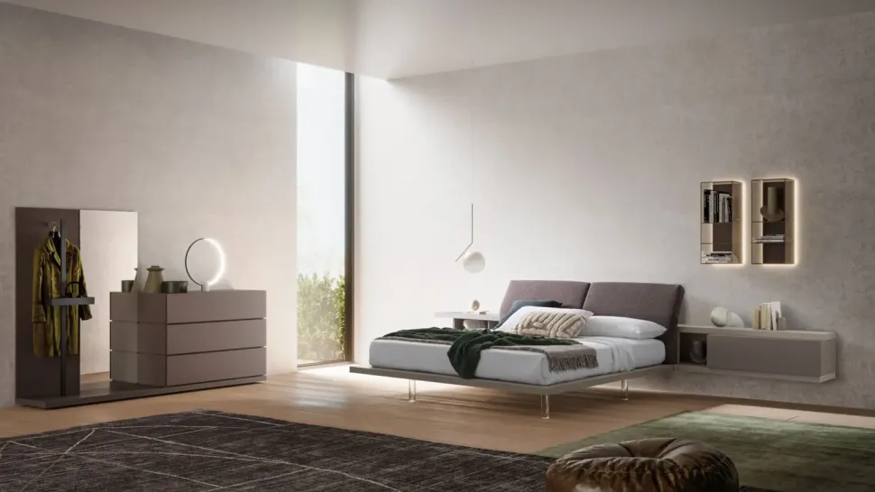 Camera da letto Camera matrimoniale orme night 20 Orme in laminato in Offerta Outlet