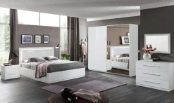 Camera da letto Camera star bianca Artigianale in laccato lucido a prezzo scontato