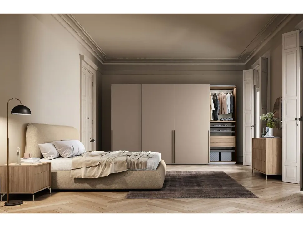 Camera da letto Cm111 Colombini casa in laccato opaco a prezzo scontato