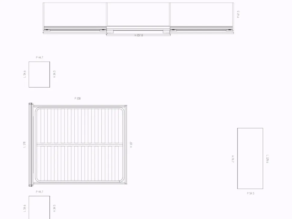 Camera da letto Cm113 Colombini casa OFFERTA OUTLET