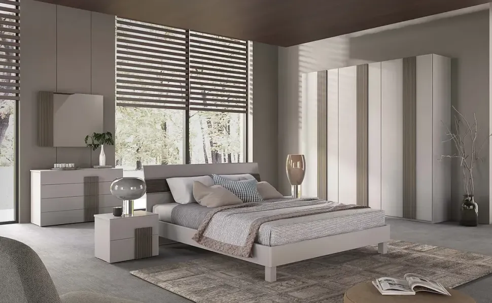 Camera da letto Collezione esclusiva Camera riga 1 a prezzo scontato in laminato