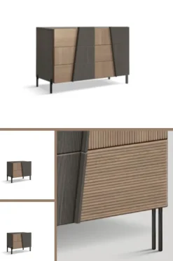 Camera da letto como' e comodini modello alessia Mobilificio bellutti in legno a prezzo scontato