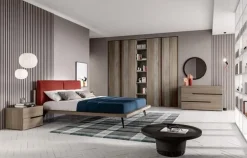 Camera da letto Composizione b012 Villanova in laminato a prezzo Outlet