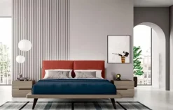 Camera da letto Composizione b012 Villanova in laminato a prezzo Outlet