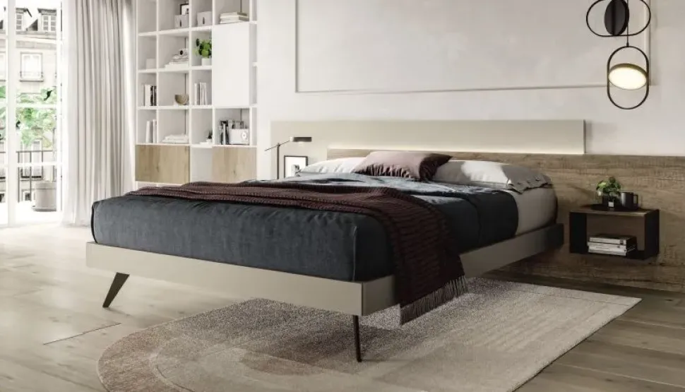 Camera da letto Composizione b013 Collezione esclusiva in laccato opaco a prezzo scontato