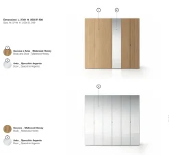 Camera da letto Composizione aria 319 Santalucia in laminato a prezzo Outlet